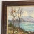 1960s 1969 Impressionist Original Oil Painting, Wood Row Boat Lake on a Lake, by Frankie Enberlin. For Sale - Image 5 of 10