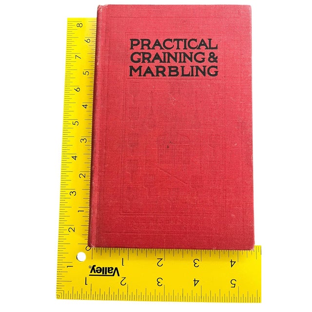 Paper 1927 “Practical Graining & Marbling” Decorative Red Cloth Hardcover Book Original Owner Inscription For Sale - Image 7 of 8