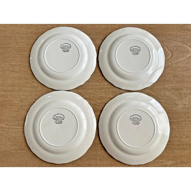 Royal Stafford Vintage Mid-Century Modern Royal Staffordshire J & G Meakin Bordeaux French Country Salad Plates - Set of 4 For Sale - Image 4 of 4