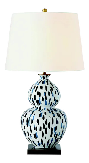 Port 68 Madcap Cottage Mill Reef Indigo Double Gourd Lamp