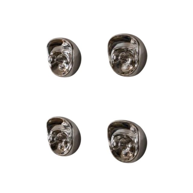 Space Age Set of 4 Chrome Plastic Coat Hangers, Olaf Von Bohr, Kartell Italy 1960s For Sale - Image 6 of 14