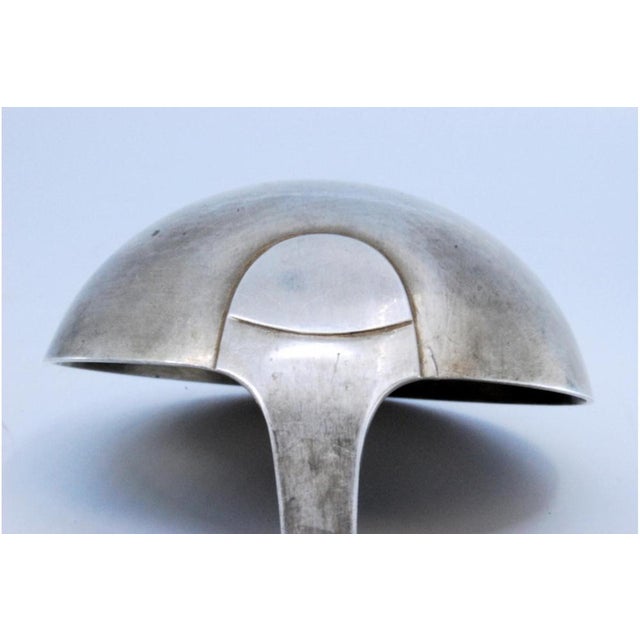 Silver Silver Soup Ladle with Engravings For Sale - Image 8 of 9