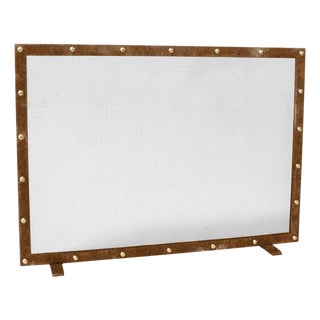 Tobacco Amelia Fireplace Screen Brass For Sale