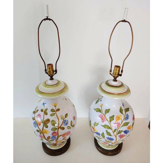 1970s Marbro Italian Ceramic Ginger Jar Lamps - a Pair For Sale - Image 12 of 12
