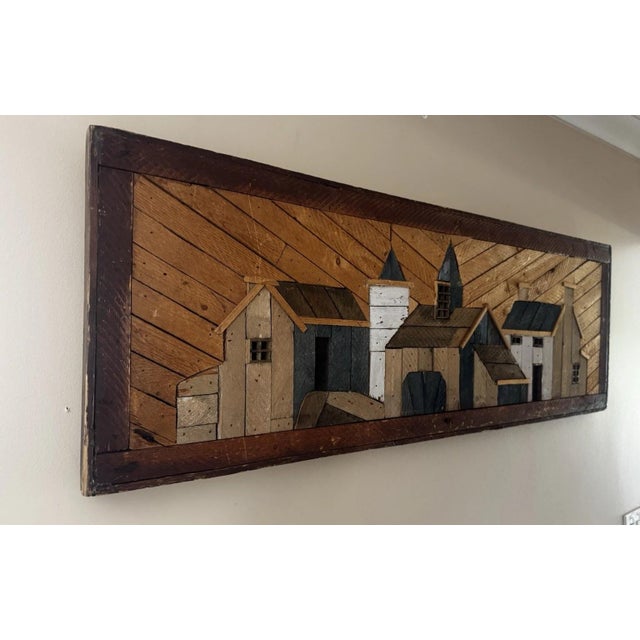 American 1970s Theodore DeGroot Lathe Art – Large Village Scene For Sale - Image 3 of 6
