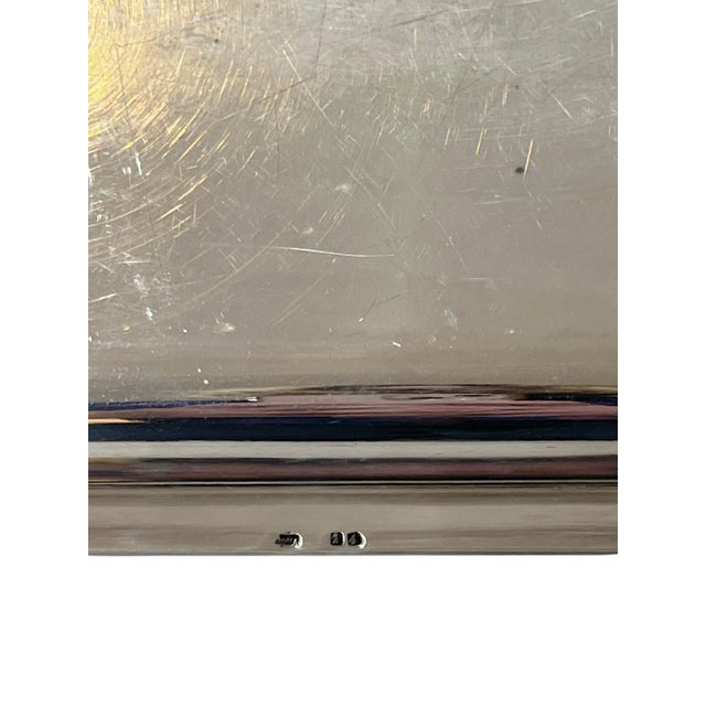 Antique French Art Deco Heavy Silver Plate Tray in the Style of Christofle For Sale - Image 9 of 13