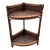 Petite Coastal Wicker and Bamboo Freestanding Shelf For Sale
