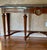 French Louis VXI inspired Henredon Marble top Console, Elegant fluted column legs, curvaceous lower stretcher, Gilt metal...