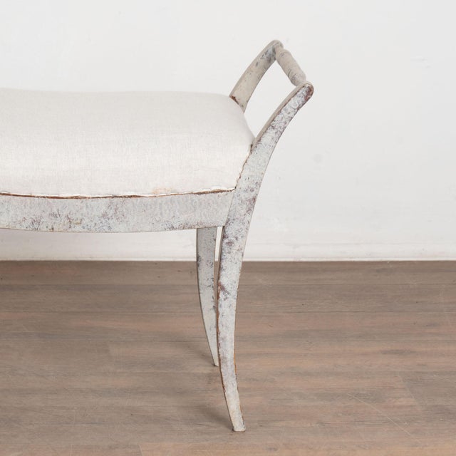 Gray Pair, Early 20th Century Swedish Gray Gustavian Tabouret Stools For Sale - Image 8 of 15