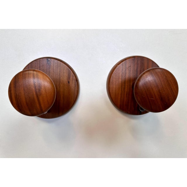 Modern Teak and Chromed Steel Coat Hooks, 1960s, Set of 2 For Sale - Image 11 of 12