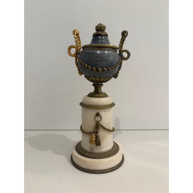 Late 19th Century Late 19th Century Stunning Marble and Ceramic French Louis Vvi Cassolette For Sale - Image 5 of 8