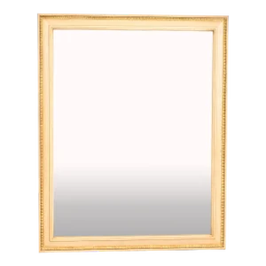 Kindel Furniture French Regency Louis XVI Cream Lacquered Parcel Gilt Wall Mirror, Circa 1960s