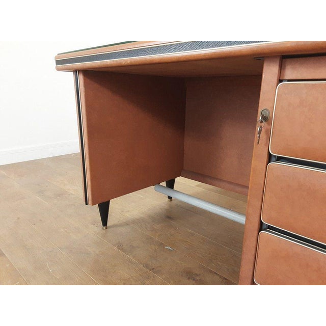 Mid-Century Italian Parchment Desk, 1970 For Sale - Image 10 of 18