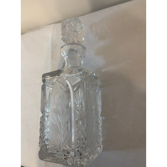 Sheffield Mfg. Co Vintage Full Lead Crystal Whiskey/Spirit Decanter “Lady Anne” For Sale - Image 4 of 6