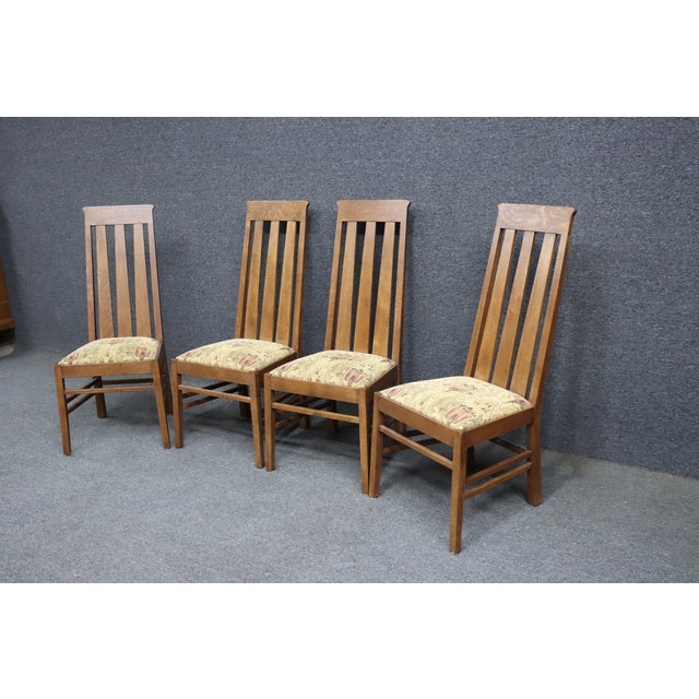 Stickley Set of 4 Stickley Mission Oak Dining Chairs For Sale - Image 4 of 15