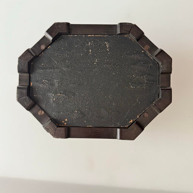 Ebony 19th Century French Tahan Paris Ebony and Brass Jewelry Box For Sale - Image 8 of 12