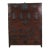 Two Part Dark Brown Antique Korean Cabinet Chest For Sale