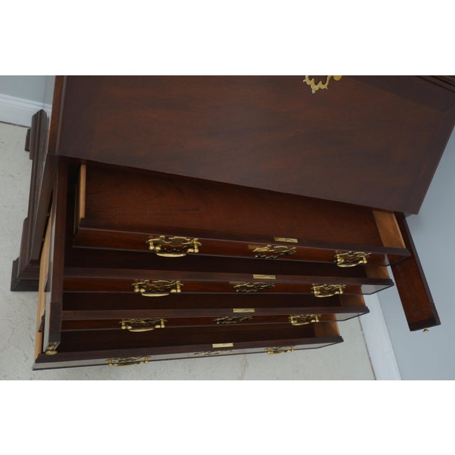1980s Kindel National Historic Trust Mahogany Secretary Desk For Sale - Image 5 of 18