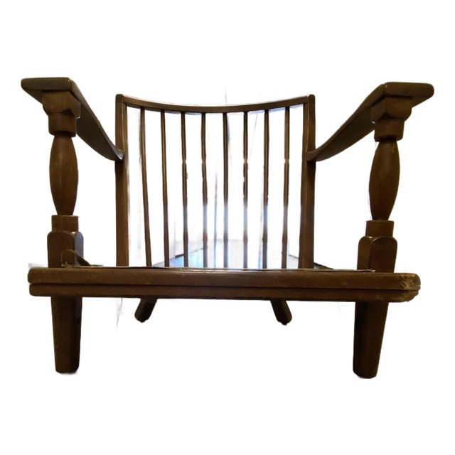 Solid Maple Lodge or Fireside Chair; 1950's State or National Parks Furniture For Sale