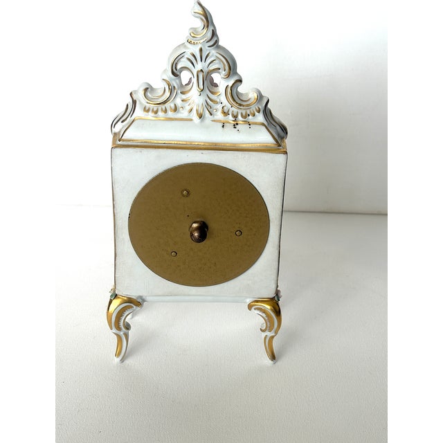 Baroque Vintage Quartz Table Clock, 1940s For Sale - Image 3 of 9