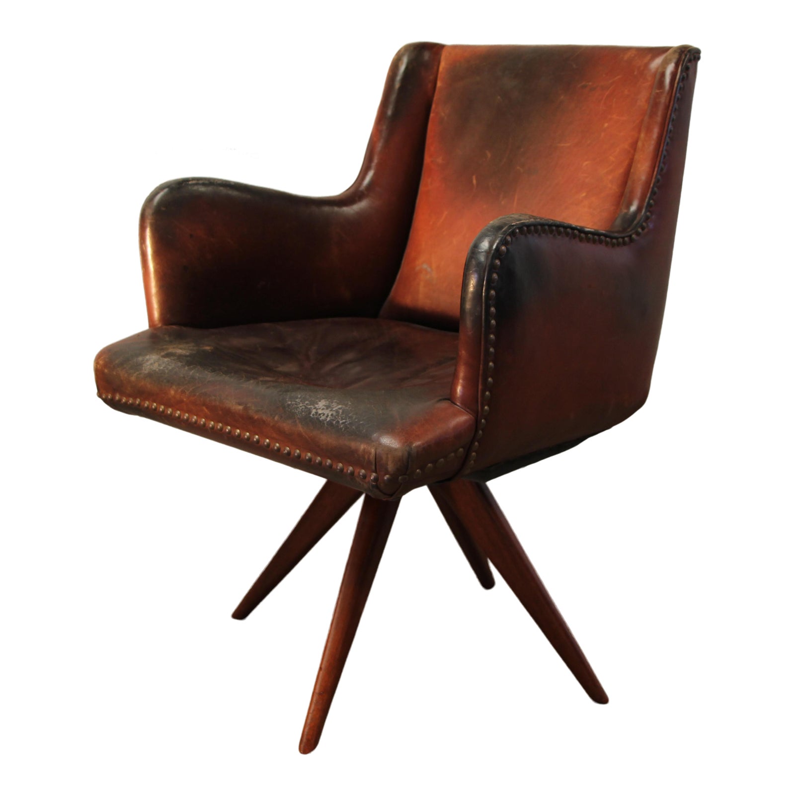 1950s Vintage Vladimir Kagan Custom Executive Swivel Chair Chairish
