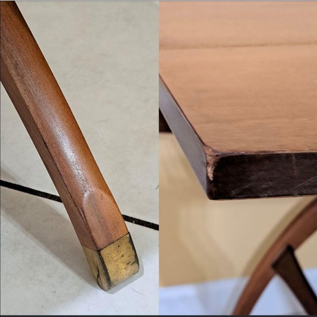 MCM Adjustable Elevator Table Coffee to Dining Solid Wood Drop Leaf X‑Frame Base For Sale - Image 10 of 10