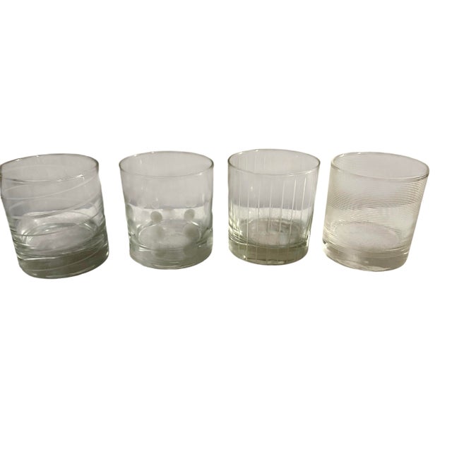 Mikasa Vintage Glass Double Old Fashioned Whiskey Glasses by Mikasa, 'Cheers' Collection - Set of Four For Sale - Image 4 of 9
