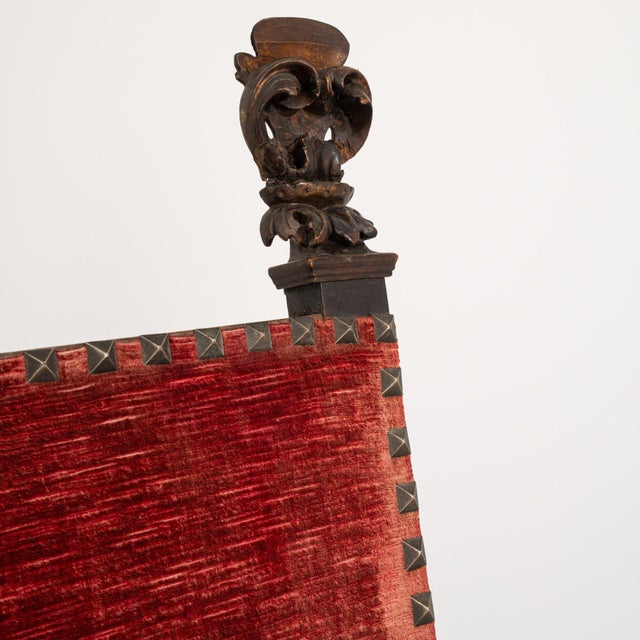 18th Century France Red Wood Armchair For Sale - Image 11 of 11