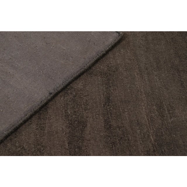 Charcoal Contemporary Oversized Textural Natural Silk Rug by Rug & Kilim, India For Sale - Image 8 of 10