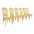 Karges French Regency Louis XVI Cream Lacquered Dining Chairs, Set of Six For Sale