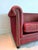 Burgundy Le Jeune Miami Custom Burgundy Rolled-Arm Sofa With Nailhead Trim & Accessories For Sale - Image 8 of 8