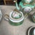 Hollywood Regency Vintage Austria Ceramic Green Tea Set - 15 pcs For Sale - Image 3 of 8