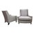 Featured is a refined Pair of Vintage Barbara Barry Lounge Chairs softly curved arms, a gently sloped back, and deep,...