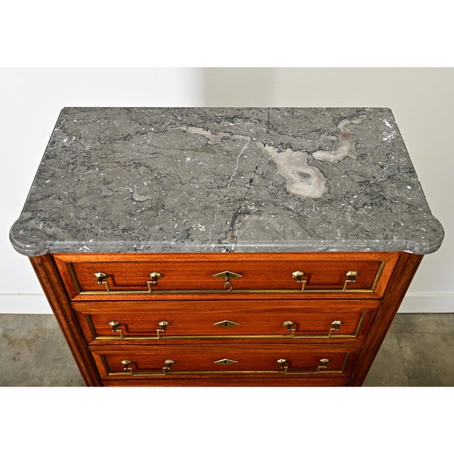 French Vintage Mahogany Louis XVI Style Semainier For Sale In Baton Rouge - Image 6 of 12