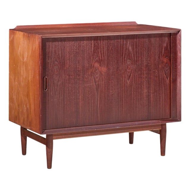 Arne Vodder for Sibast Mid Century Danish Teak Tambour Door Cabinet Credenza For Sale