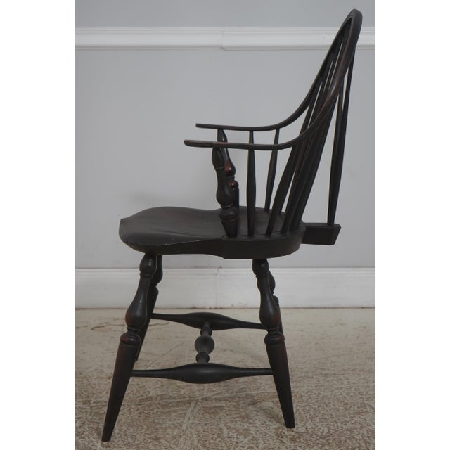 Age: Approx. 30 Years Old Details: Factory Distressed Shaped Saddle Seats Mortise Construction Bow Back Windsor Style...