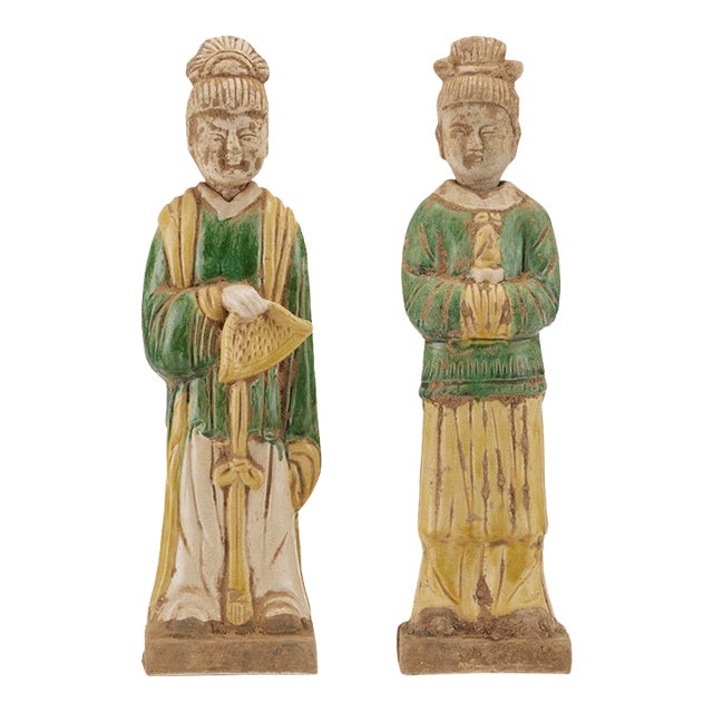 Currey & Company Tang Dynasty Palace Servants - Set of 2 For Sale