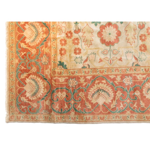 This is a new oversize Egyptian rug in Persian Sultanabad design handwoven in Alexandria, Egypt in 1990s. The design and...