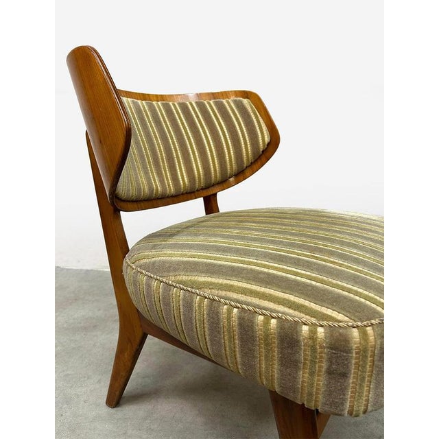 Set of Vintage Wingback Easy Chair with Ottoman by Herta-Maria Witzemann Schörle and Gölz Stuttgart, 1950s For Sale - Image 6 of 7