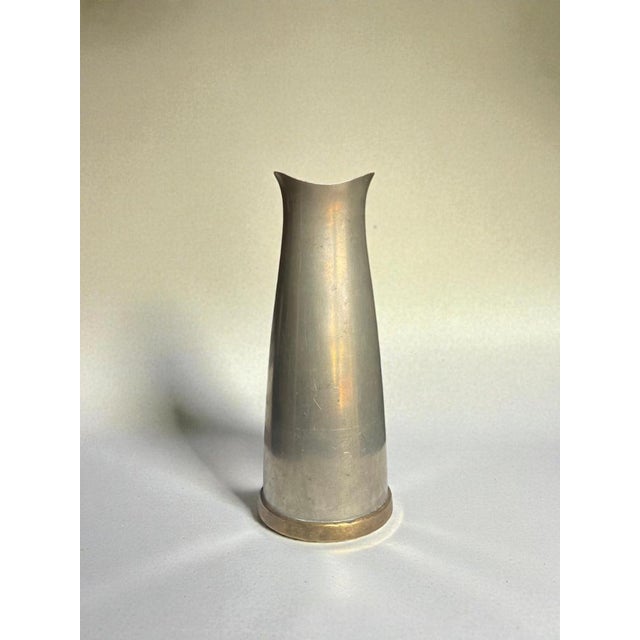 Swedish Pewter Vase with Brass Base by JLH, 1957 For Sale - Image 3 of 9