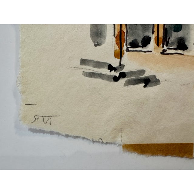 Henry Emil Salloch Original Watercolor on Paper Church of San MIllán, 1971. For Sale - Image 4 of 6