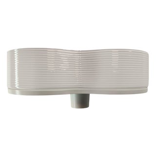 White Double Wall Lamp in Metal and Murano Glass from Leucos, 1980s For Sale