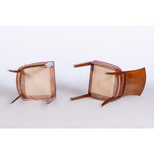 French Art Deco Chairs in Walnut, 1920s, Set of 6 For Sale - Image 11 of 12