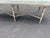 Modern Faux Bamboo Tufted Velvet Bench in Grey Blue Upholstery For Sale - Image 9 of 18