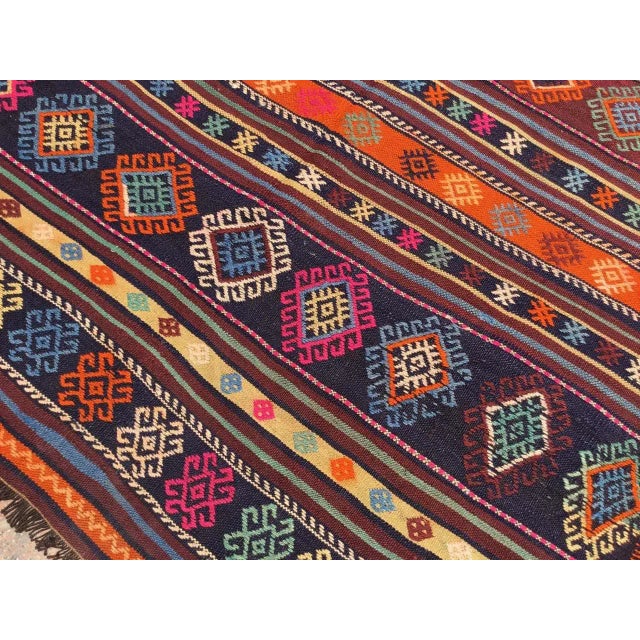 Vintage Turkish Tribal Kilim Rug - 55" X 100" For Sale - Image 9 of 11