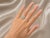 Art Deco Late 20th Century 18K Two Tone Gold Ring with Square Diamond Round Accents Estate., Size 6.75 For Sale - Image 3 of 3