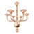 1970s Pink Neoclassical Murano Glass Chandelier For Sale