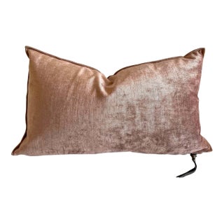 Culvre French Velvet Lumbar Pillow With Insert For Sale