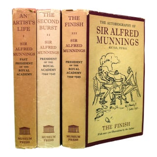 "The Autobiography of Sir Alfred Munnings: An Artist's Life/ the Second Burst/ the Finish" 1950 Munnings, Sir Alfred For Sale