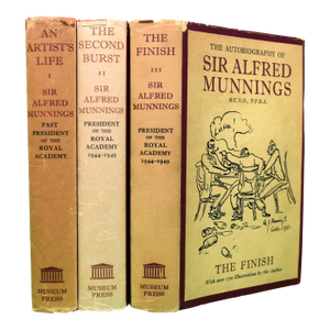 "The Autobiography of Sir Alfred Munnings: An Artist's Life/ the Second Burst/ the Finish" 1950 Munnings, Sir Alfred